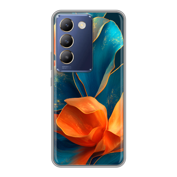 Силиконовый чехол на Vivo V30 Lite с принтом Цветы