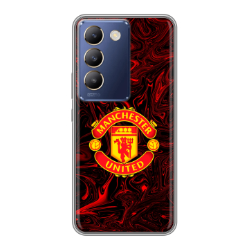 Силиконовый чехол на Vivo V30 Lite с принтом Manchester United