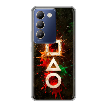 Силиконовый чехол на Vivo V30 Lite с принтом Squid Game Игра кальмара