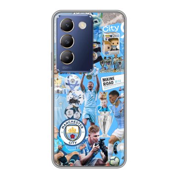 Силиконовый чехол на Vivo V30 Lite с принтом Man City Манчестер Сити