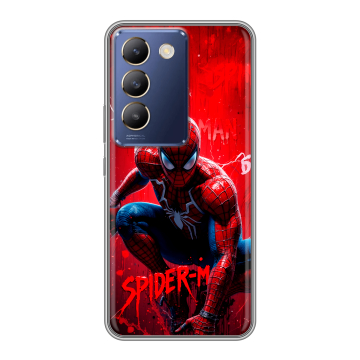 Силиконовый чехол на Vivo V30 Lite с принтом Spiderman Человек паук Силиконовый чехол на Vivo V30 Lite с принтом Spiderman Человек паук