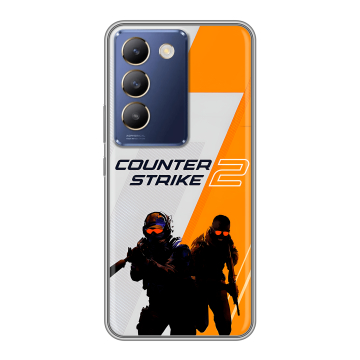 Силиконовый чехол на Vivo V30 Lite с принтом Counter Strike