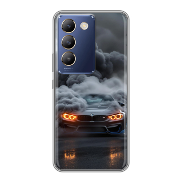 Силиконовый чехол на Vivo V30 Lite с принтом BMW БМВ Силиконовый чехол на Vivo V30 Lite с принтом BMW БМВ