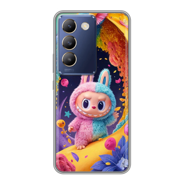 Силиконовый чехол на Vivo V30 Lite с принтом Labubu Лабубу Силиконовый чехол на Vivo V30 Lite с принтом Labubu Лабубу