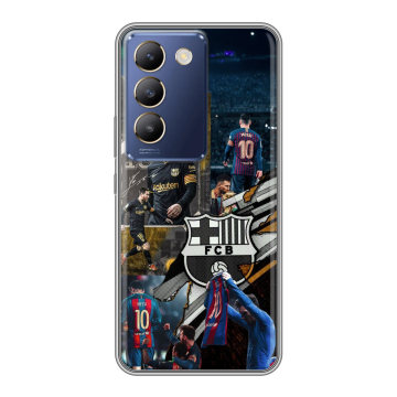 Силиконовый чехол на Vivo V30 Lite с принтом Messi Barcelona