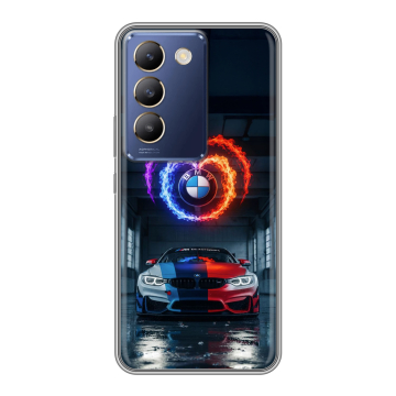 Силиконовый чехол на Vivo V30 Lite с принтом BMW БМВ