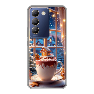 Силиконовый чехол на Vivo V30 Lite с принтом Новый год
