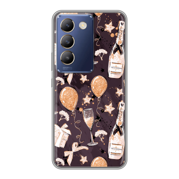 Силиконовый чехол на Vivo V30 Lite с принтом Новый год