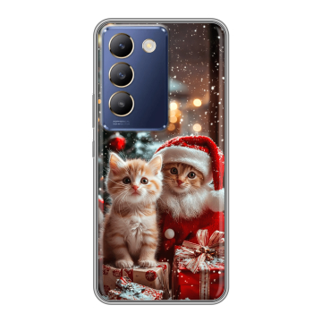 Силиконовый чехол на Vivo V30 Lite с принтом Новый год