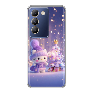 Силиконовый чехол на Vivo V30 Lite с принтом Новый год Силиконовый чехол на Vivo V30 Lite с принтом Новый год