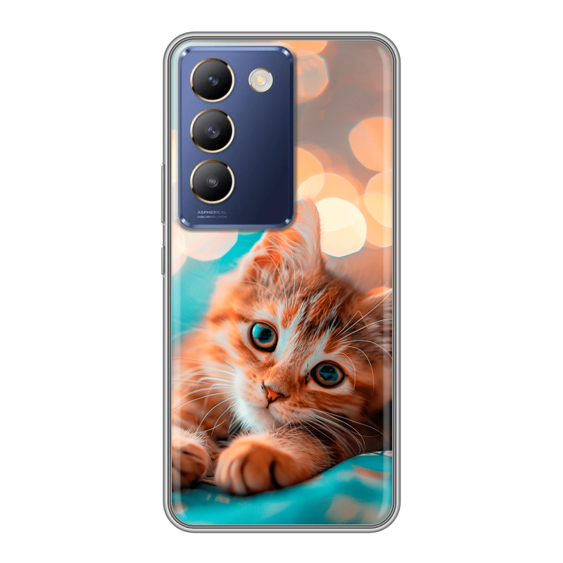 Силиконовый чехол на Vivo V30 Lite с принтом котик Силиконовый чехол на Vivo V30 Lite с принтом котик