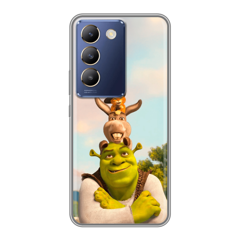 Силиконовый чехол на Vivo V30 Lite с принтом Шрек Shrek Силиконовый чехол на Vivo V30 Lite с принтом Шрек Shrek