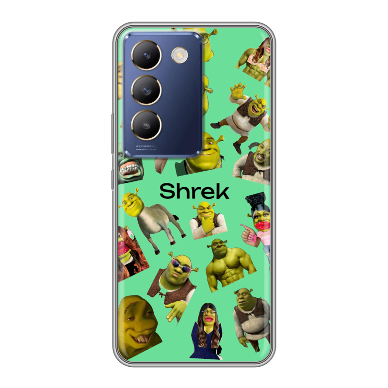 Силиконовый чехол на Vivo V30 Lite с принтом Шрек Shrek Силиконовый чехол на Vivo V30 Lite с принтом Шрек Shrek