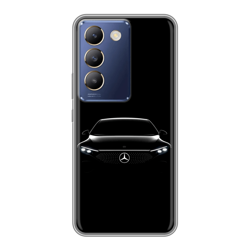 Силиконовый чехол на Vivo V30 Lite с принтом Mercedes Мерседес Силиконовый чехол на Vivo V30 Lite с принтом Mercedes Мерседес