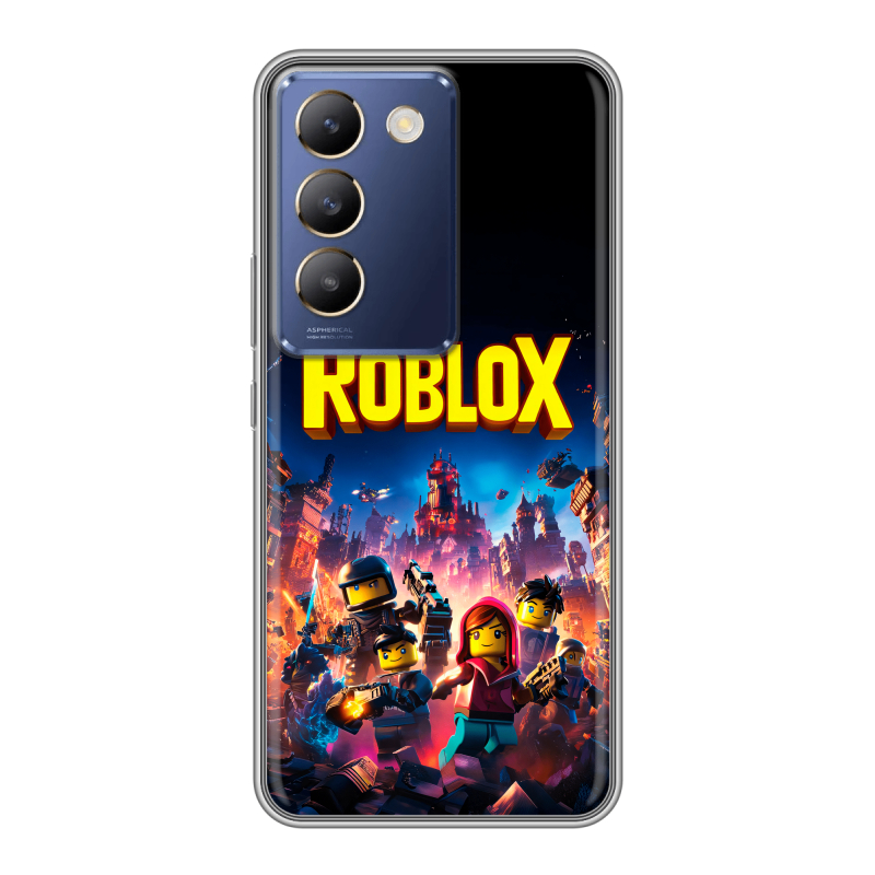 Силиконовый чехол на Vivo V30 Lite с принтом Roblox Роблокс Силиконовый чехол на Vivo V30 Lite с принтом Roblox Роблокс
