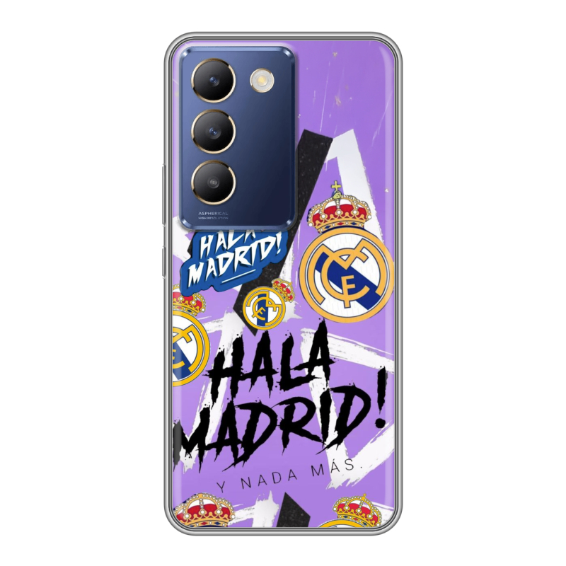 Силиконовый чехол на Vivo V30 Lite с принтом Real Madrid Реал Мадрид Силиконовый чехол на Vivo V30 Lite с принтом Real Madrid Реал Мадрид
