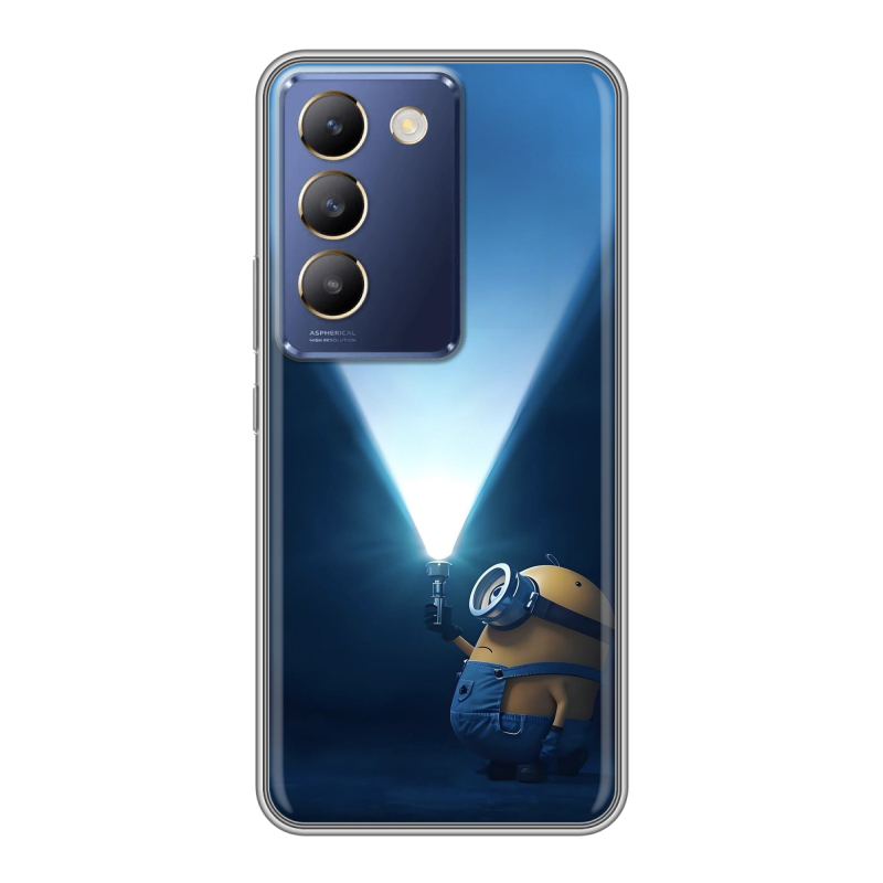 Силиконовый чехол на Vivo V30 Lite с принтом Миньоны Силиконовый чехол на Vivo V30 Lite с принтом Миньоны