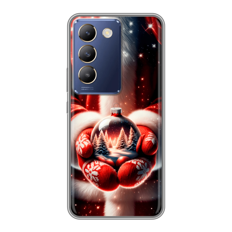 Силиконовый чехол на Vivo V30 Lite с принтом Новый год Силиконовый чехол на Vivo V30 Lite с принтом Новый год