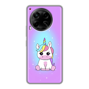 Силиконовый чехол на Tecno Camon 30 4G с принтом Единорог Силиконовый чехол на Tecno Camon 30 4G с принтом Единорог