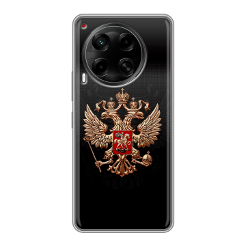 Силиконовый чехол на Tecno Camon 30 4G с принтом Герб России Силиконовый чехол на Tecno Camon 30 4G с принтом Герб России