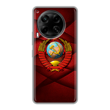 Силиконовый чехол на Tecno Camon 30 4G с принтом Герб СССР Силиконовый чехол на Tecno Camon 30 4G с принтом Герб СССР