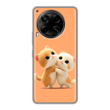 Силиконовый чехол на Tecno Camon 30 4G с принтом Милые котики Силиконовый чехол на Tecno Camon 30 4G с принтом Милые котики