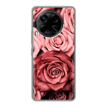 Силиконовый чехол на Tecno Camon 30 4G с принтом Цветы розы Силиконовый чехол на Tecno Camon 30 4G с принтом Цветы розы