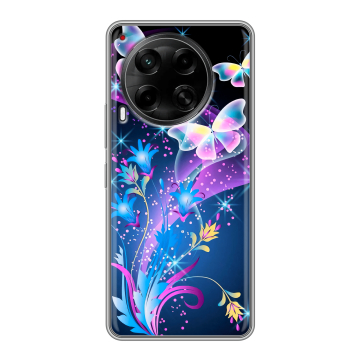 Силиконовый чехол на Tecno Camon 30 4G с принтом Бабочки Силиконовый чехол на Tecno Camon 30 4G с принтом Бабочки
