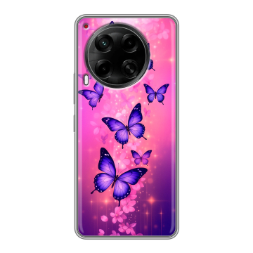 Силиконовый чехол на Tecno Camon 30 4G с принтом Бабочки Силиконовый чехол на Tecno Camon 30 4G с принтом Бабочки