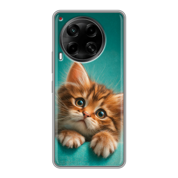 Силиконовый чехол на Tecno Camon 30 4G с принтом котенок Силиконовый чехол на Tecno Camon 30 4G с принтом котенок