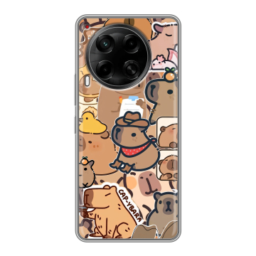 Силиконовый чехол на Tecno Camon 30 4G с принтом капибара