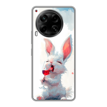 Силиконовый чехол на Tecno Camon 30 4G с принтом кролик зайчик Силиконовый чехол на Tecno Camon 30 4G с принтом кролик зайчик