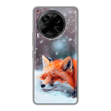 Силиконовый чехол на Tecno Camon 30 4G с принтом лиса Силиконовый чехол на Tecno Camon 30 4G с принтом лиса