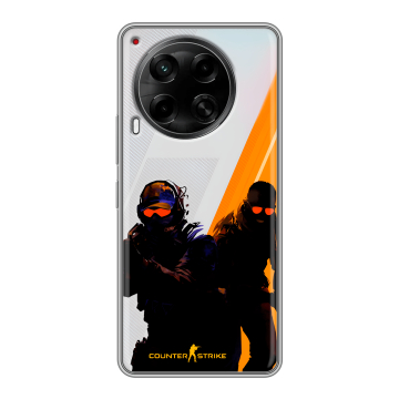 Силиконовый чехол на Tecno Camon 30 4G с принтом Контер страйк Counter strike
