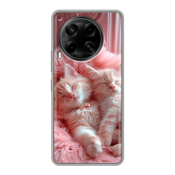 Силиконовый чехол на Tecno Camon 30 4G с принтом котята котики