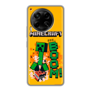 Силиконовый чехол на Tecno Camon 30 4G с принтом Майнкрафт Minecraft Силиконовый чехол на Tecno Camon 30 4G с принтом Майнкрафт Minecraft