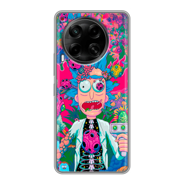 Силиконовый чехол на Tecno Camon 30 4G с принтом Рик и Морти Rick Morty Силиконовый чехол на Tecno Camon 30 4G с принтом Рик и Морти Rick Morty