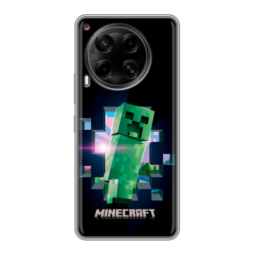 Силиконовый чехол на Tecno Camon 30 4G с принтом Майнкрафт Minecraft Силиконовый чехол на Tecno Camon 30 4G с принтом Майнкрафт Minecraft