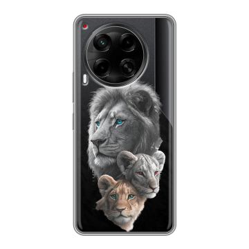 Силиконовый чехол на Tecno Camon 30 4G с принтом Львы