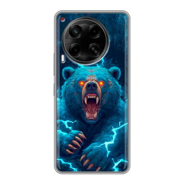 Силиконовый чехол на Tecno Camon 30 4G с принтом Медведь