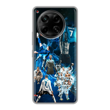 Силиконовый чехол на Tecno Camon 30 4G с принтом Реал Роналдо