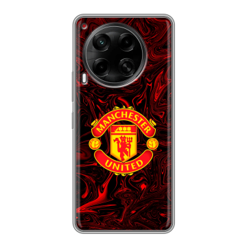 Силиконовый чехол на Tecno Camon 30 4G с принтом Manchester United