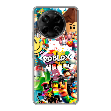 Силиконовый чехол на Tecno Camon 30 4G с принтом Roblox Роблокс