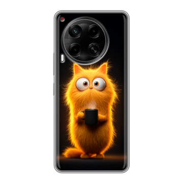 Силиконовый чехол на Tecno Camon 30 4G с принтом Смешной кот Силиконовый чехол на Tecno Camon 30 4G с принтом Смешной кот