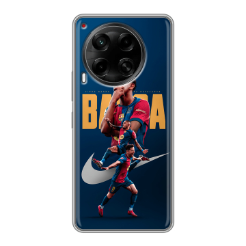 Силиконовый чехол на Tecno Camon 30 4G с принтом Барселона Barca Yamal Силиконовый чехол на Tecno Camon 30 4G с принтом Барселона Barca Yamal
