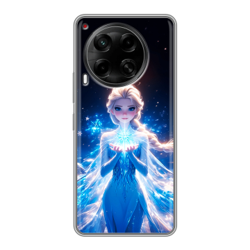Силиконовый чехол на Tecno Camon 30 4G с принтом Холодное сердце Frozen Силиконовый чехол на Tecno Camon 30 4G с принтом Холодное сердце Frozen
