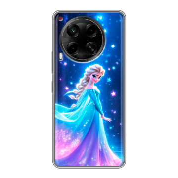 Силиконовый чехол на Tecno Camon 30 4G с принтом Холодное сердце Frozen Силиконовый чехол на Tecno Camon 30 4G с принтом Холодное сердце Frozen