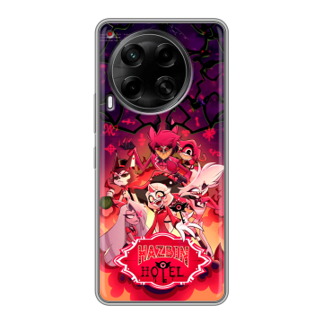 Силиконовый чехол на Tecno Camon 30 4G с принтом Hazbin Hotel Отель Хазбин Силиконовый чехол на Tecno Camon 30 4G с принтом Hazbin Hotel Отель Хазбин