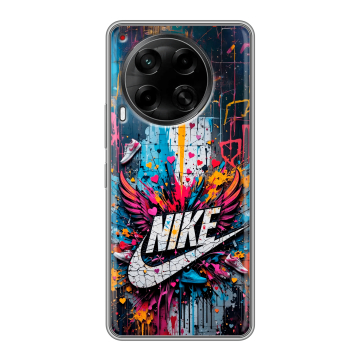 Силиконовый чехол на Tecno Camon 30 4G с принтом Nike Найк