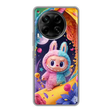 Силиконовый чехол на Tecno Camon 30 4G с принтом Labubu Лабубу